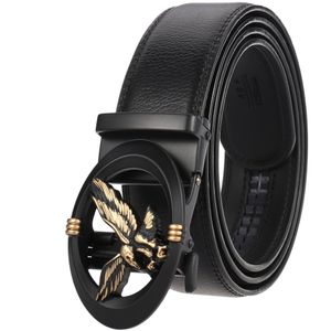 New Fashion Designer Men belt Automatic buckle Genuine leather belt classical Black and brown color belts 110cm-130cm male strap