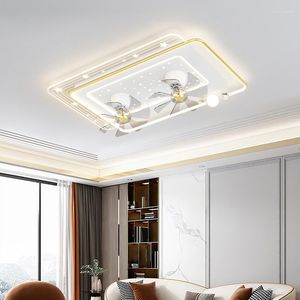 Chandeliers Modern Chandelier With Fan For Living Dining Room Bedroom Gold/Black Children's Ceiling Fixtures