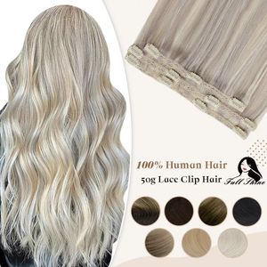 Hair band Full Shine 50 Grams Clip in s Human Ombre Color 3Pcs for Women 230525