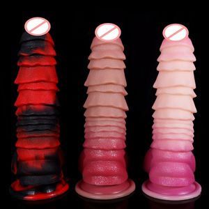 Colorful Liquid Silicone Realistic Dildos US AV Magic Wand Multiple Overlap Shapes Simulation Penis Anal Plug G-Spot Strong Stimulate Challenge Sex Orgasm Toys