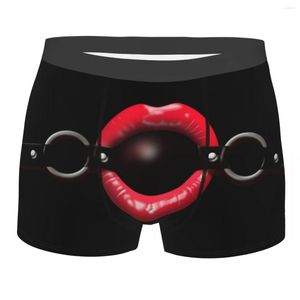 Unterhosen Custom Black Gag Ball Unterwäsche Männer Stretch BDSM Kink Sex Play Boxer Briefs Shorts Höschen Weich Für Männer