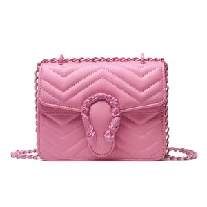 Горячие продажи сумочки Цепная сумка розовая сумочка качественная мешок мешок главной кожаные паксовые сумки для женщин для женщин для женщин на плече бага.