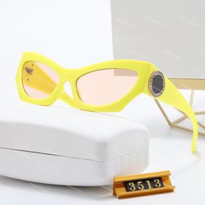 Versage Sunglasses Runway Cat-Eye Sunglass明るい黄色のフレームPolit Goggles Small Frame Fashion Trend Vintage Ladies Glass ogine Original Case Designes Sunglasses