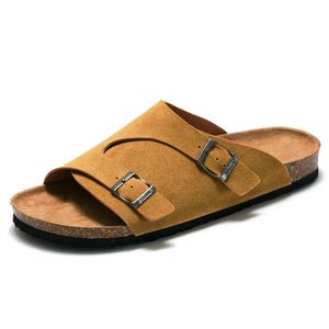 Sandalen Große Größe 45 Wildleder Für Männer Sommer Klassische Schuhe Hausschuhe Weiche Kork Mann Römische Bequeme Schuhe