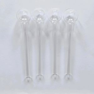 Glass oil burner tube, transparent, high-quality smoking accessory, pipe long 10cm