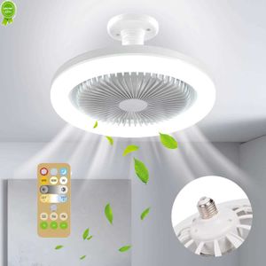 Nuovo ventilatore da soffitto da 30 W con lampada di illuminazione Base convertitore E27 con telecomando per camera da letto Living Home Silent AC85-265V