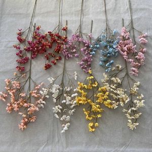装飾的な花人工シルクブランチシミュレーションリンゴの花の結婚式のポグラル小道具ホームガーデンスタディエルデスクトップ植物の装飾