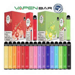 Original VAPEN Bar E-cigarettes Pod Device 650 Puffs 500mAh Battery 2ml Pre-filled Pod Portable Disposable Vape Pen with Bottom LED Flash VS ELUX LEGEND