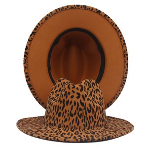 Leopard Print Jazz fedora kapelusz fascynator fascynator kościół czapki damskie elegancka impreza ślubna czapka poczuła panama czapka na zewnątrz sunhat