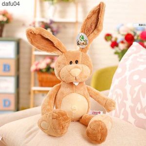 دمى 35-45 سم عدادات هدايا عيد ميلاد أصلية عيد الفصح Big Long Ears Rabbit Children Toy Plush Toy Free Shipping L230522 L230522