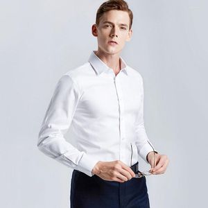 Men's Dress Shirts Men's Wite Sirt Lon-sleeved Non-iron Business Professional Work Collared Clotin Casual Suit Button Tops Plus Size