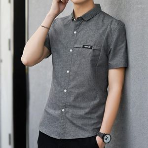 Herren Freizeithemden Business Und Blusen Für Männer Kurzarm Baumwolle Leinen Mann Tops Xxl Asien Sommer Ästhetische Soziale In Designer Kleidung