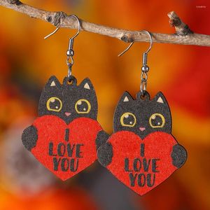 Dangle Earrings Small Animals Halloween TeacherDay Mother Day Christmas Tie-Dyeing Leather Drop For Women Party Gift