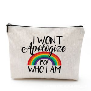 LGBT Gift Gay Pride Makeup Bag Cosmetic Bag We Are All Human Equality womens Mens wallet purses card holder phone case small bags for makeup brush coin purse HANDBAGS