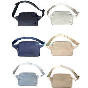 2023 New lu everywhere polyester chest belt Bag yoga sport Men womens Crossbody Shoulder fanny pack portable Waist bum bags wallet purse