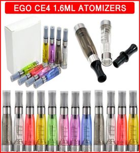 CE4 Atomizer 16ml Electronic Cigarettes Cartridge with Black Drip Tip for 510 eGo Battery Carts Vape Atomizers Ecigarette Cartrid8306535