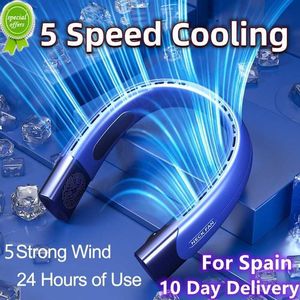 New Xiaomi 6000mAh Hanging Neck Fan Portable Air Conditioner Type-C USB Rechargeable Air Cooler 5 Speed Electric Fan For Sports