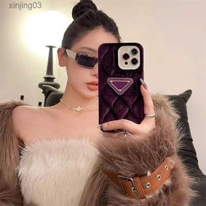 Fluffy Designer Phone Case Velvet Wave Cushion for iPhone 14 Pro Max Plus 13 Promax 12 11 XS XR Fashion IPhoneケースXinjing03