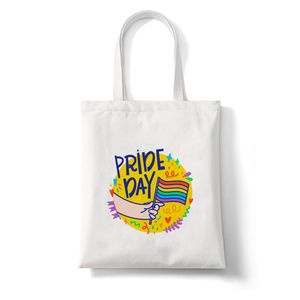 Rainbow LGBT Lesbian Sacos de orgulho gay que eu nem consigo pensar em sacolas de compras retas bolsa de ombro para mulheres e homens carteiras de carteiras