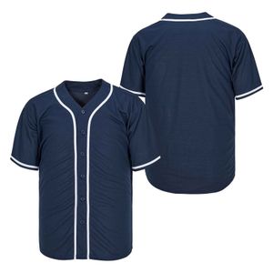 Benutzerdefiniertes dunkelblaues authentisches Baseball-Trikot mit Naht, Namensnummer, Größe S-4XL