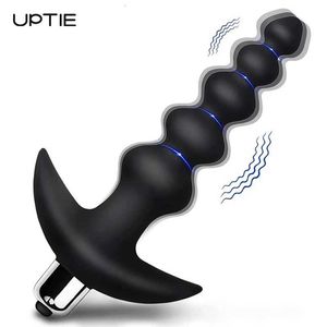 Sex Toy Massager Anal Plug Vibrator Beads Men Prostate Massager Buttplug Soft Silicone Big Butt Good for Adults for Man Woman