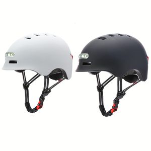 Fahrradhelme Helm mit Lichtwarnung Integriertes Fahrrad Balance Auto Outdoor-Sport Elektroroller Reitkappe 230525