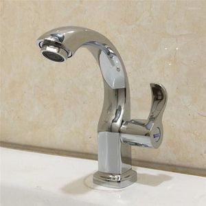 Bathroom Sink Faucets Single Cold Faucet Chrome Basin Copper Tap Handle Spout Bath Water Home Garden Supplies