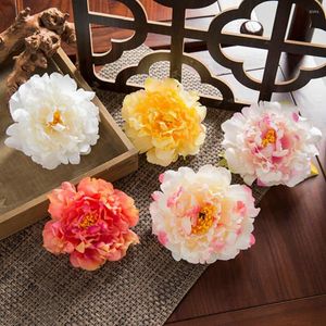 Flores decorativas 10pcs Artificial Peony Christmas Decoration for Home Wedding DIY Acessórios de noiva Freeta de parede de guirlanda de guirlanda DIY