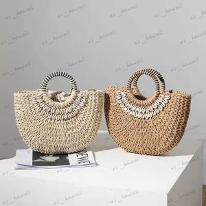 Bolsas de noite Novo anel de verão Ring Handle str str grande capacidade feita de praia de praia bohemia bali viagens bola de feminino feminino bolsa feminina t230526