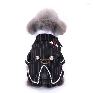 Odzież dla psów 2023 Gentleman Wedding Suit Ubrania Formalna koszula Pet Strój Halloween Bożego Narodzenia dla małych psów Bowtie Tuxedo