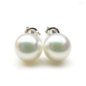 Kolczyki do stadnonii Klasyczne 7-8,5 mm oryginalne Akoya White Pearl 925 Srebrne srebro