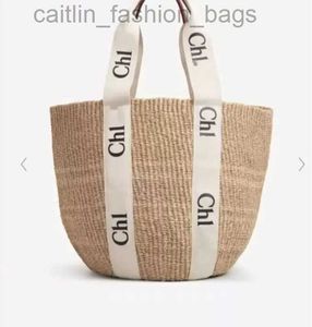 Shoulder Bags designer fashion mifuko woody l size raffia tote bag men and women handbag woven leather bucket bags with letters summer