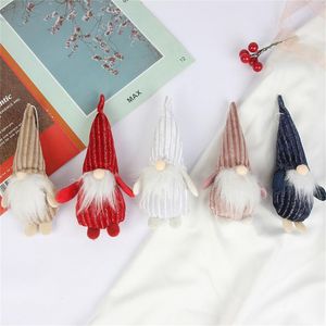 Decorações de Natal Ornamentos de árvore de bonecas sem rosto penduradas no dia de ação de graças 5pcs natal