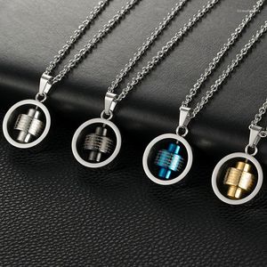 Pendant Necklaces Philippi Christian Cross Rotatable Fidget Anxiety Tress Relief For Men Women Titanium Stainless Steel Spinner Necklace