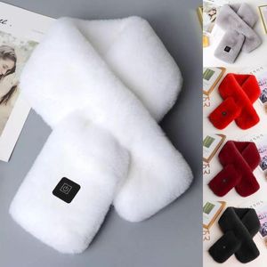 Lenços imitação de pêlo de inverno aquecimento quente lenço USB Recarregável colarinho colarinho anti-lodo de colarinho pode ser lavado diretamente