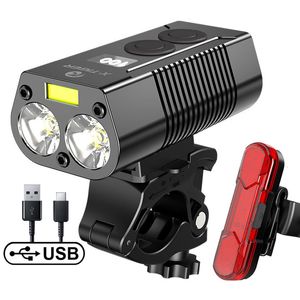 Bisiklet Işıkları X-Tiger Bike Light Far Far Bisiklet Lambası ile Power Bank Şarj Edilebilir LED 5200mAH MTB Bisiklet Işığı El Feneri Bisiklet Aksesuarları 230525