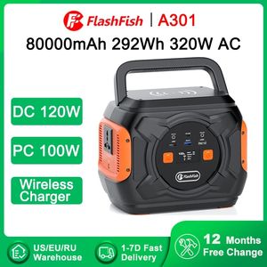 Flashfish 230V 320W Backup Portable Power Station 80000 mAh Przenośny generator słoneczny CPAP Pakiet akumulatorowy Zasilanie zasilania