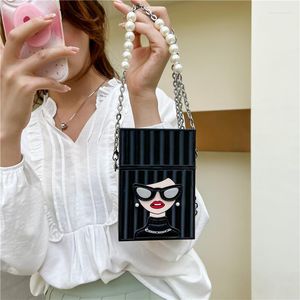 Evening Bags Brand Beauty Box For Women High Quality Chain Shoulder Bag Summer Mobile Designer Purses Crossbody Cute Diner