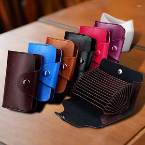 Card Holders High Quality Genuine Leather Unisex Business Holder Wallet Bank Case Id Bag Men Women Cardholder 13 Car