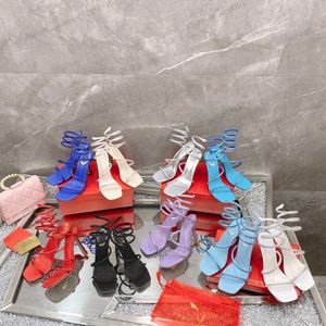 2023 Margot Mücevher Sandalları Rene Caovilla Yılan Twining Zarif Sandal Stiletto Yüksek Topuk Kristal Altın Rhinestone Elbise Ayakkabı Gümüş Taban Kadınlar Yaz 74IH#