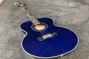 43 polegadas de corpo azul jumbo guitarra acústico SJ Modelo Maple Body Spruce Spruce Top Guitarre6879353