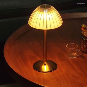 Table Lamps LED Creative Bar Lamp Touch Dimming Rechargeable Night Light For Coffee Shop Bedroom Bedside Study Retro Lighting Fixtures