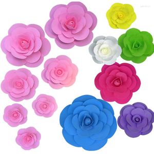 Decorative Flowers 20 CM Artificial Foam Rose Flower Festive Display Window For Wedding Xmas Decorations