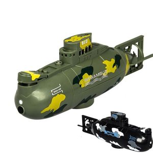 Łodzie elektryczne/RC szybki silnik pilot silnika 3311m Model 6ch Symulacja podwodna Electric Mini RC Submarine Dzieciowe zabawki Prezent dla chłopca 230525