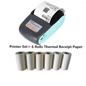 Mini Portable Rechargeable Android Bluetooth 2.0 58mm 203DPI Thermal Receipt Printer For Restaurant Supermarket Dom