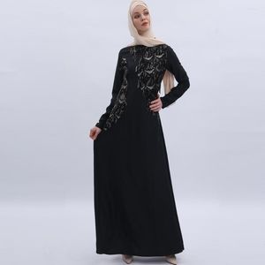 Sukienki swobodne cekiny Tassel ubiera muzułmańską modę damską długie lato luźne szaty arabski indyk caftan Ramadan Dubai Ladies Abaya