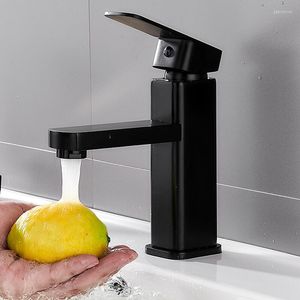 Bathroom Sink Faucets Basin Faucet Countertop Mounted And Cold Mixer Black Lavatory With Hose