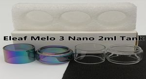 Eleaf Melo 3 Nano 2 ml Torka zbiornikowa Normalna żarówka 4 ml przezroczysta tęczowa wymiana szklana bąbelek Fatboy 3PCSbox Pakiet detaliczny 9942698