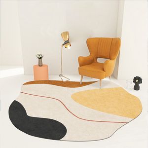 Carpet Nordic Irregular Round Rug Living Room Decoration Sofa Coffee Table Rugs for Bedroom Decor Rocking Chair Computer 230525