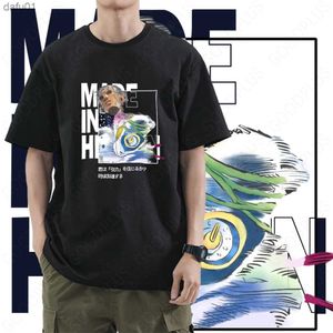 Men's T-Shirts Enrico Pucci Anime T-shirt JoJos Bizarre Adventure Manga Graphic Printed Oversize Men Short Sleeve Tee Women Top Summer Clothes L230520